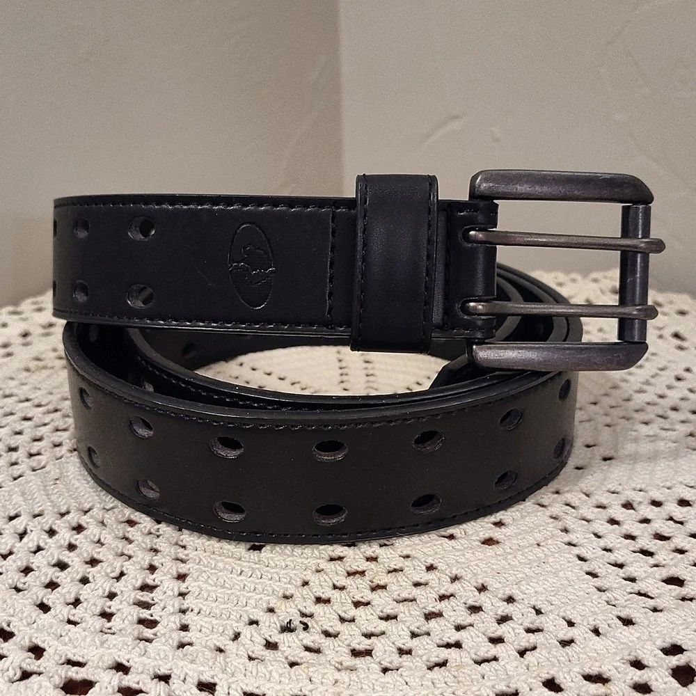 Mossy Oak Mens Black Adjustable  Belt 44-45 Genuine Bonded Leather